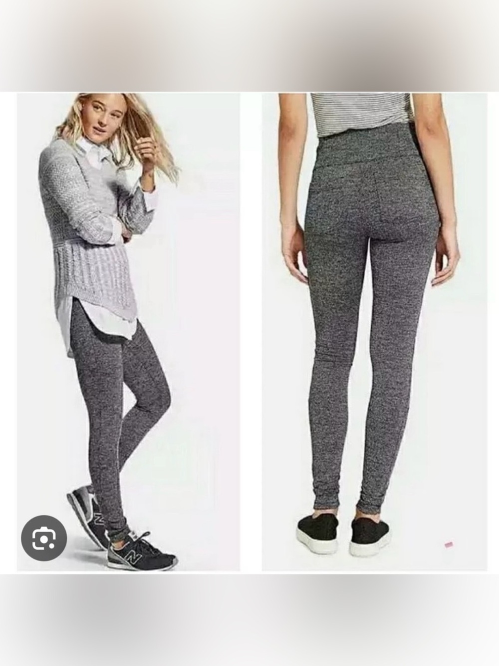 Athleta Heather Gray High-Waist Ponte Leggings